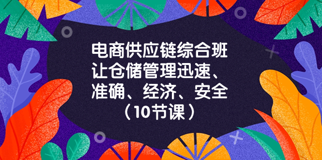 （8246期）电商-供应链综合班，让仓储管理迅速、准确、经济、安全！（10节课）-404网创