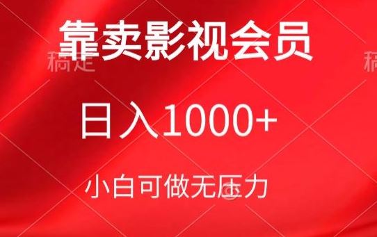 靠卖影视会员，日入1000+，落地保姆级教程，新手可学【揭秘】-同心网创