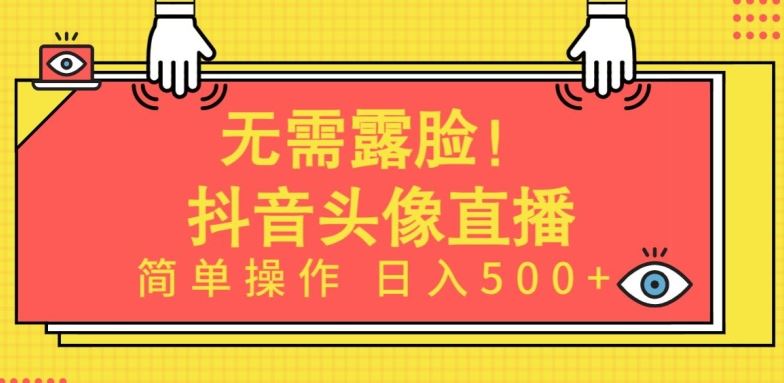 无需露脸，Ai头像直播项目，简单操作日入500+【揭秘】-同心网创