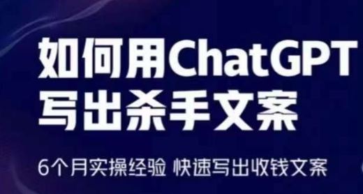 如何用ChatGPT写出杀手文案，6个月实操经验，快速写出收钱文案-同心网创