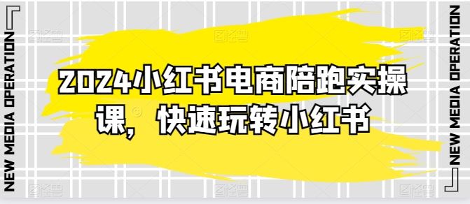 2024小红书电商陪跑实操课，快速玩转小红书，超过20节精细化课程-404网创