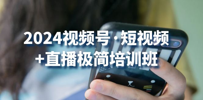 2024视频号短视频+直播极简培训班：抓住视频号风口，流量红利-同心网创