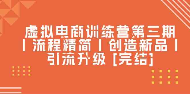 虚拟电商训练营第三期丨流程精简丨创造新品丨引流升级 [完结]-404网创