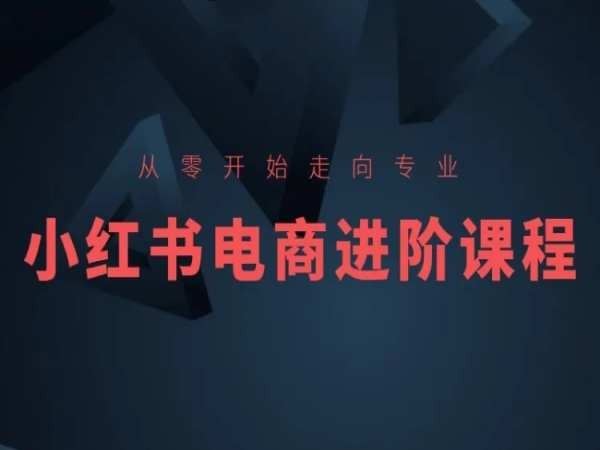 从零开始走向专业，小红书电商进阶课程-404网创