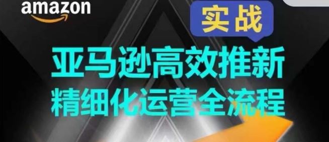 亚马逊高效推新精细化运营全流程，全方位、快速拉升产品排名和销量!-同心网创