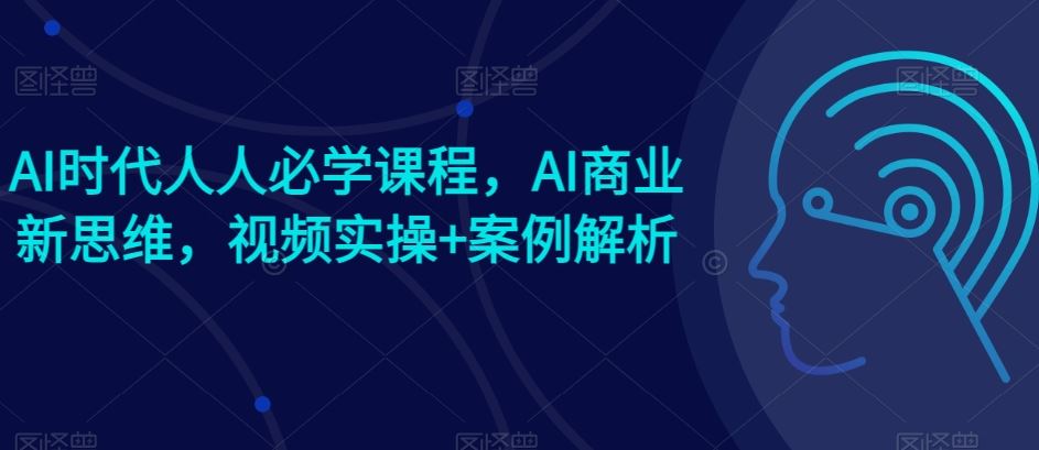 AI时代人人必学课程，AI商业新思维，视频实操+案例解析【赠AI商业爆款案例】-同心网创