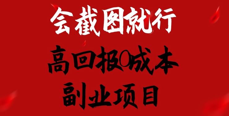 会截图就行，高回报0成本副业项目，卖离婚模板一天1.5k+【揭秘】-同心网创