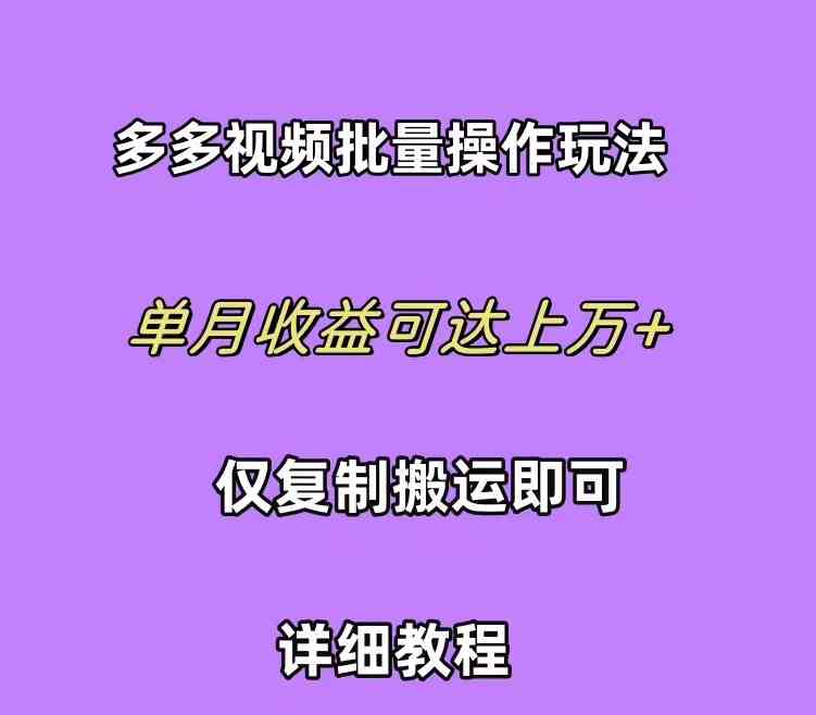 （10029期）拼多多视频带货快速过爆款选品教程 每天轻轻松松赚取三位数佣金 小白必…-同心网创