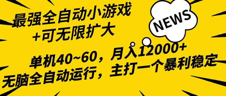 （10046期）2024最新全网独家小游戏全自动，单机40~60,稳定躺赚，小白都能月入过万-404网创