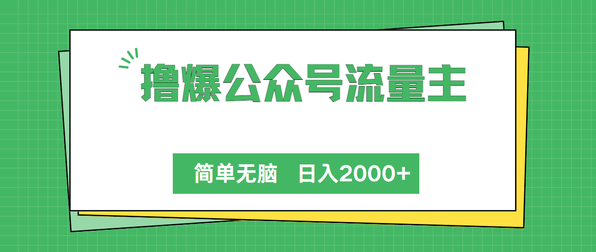 （10310期）撸爆公众号流量主，简单无脑，单日变现2000+-404网创