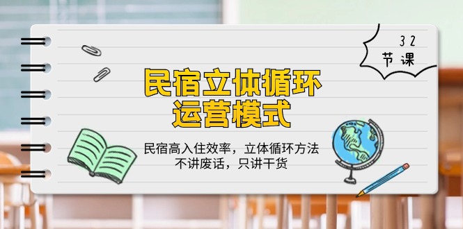 （10284期）民宿 立体循环运营模式：民宿高入住效率，立体循环方法，只讲干货（32节）-404网创