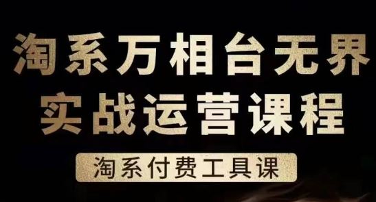 淘系万相台无界实战运营课，淘系付费工具课-同心网创