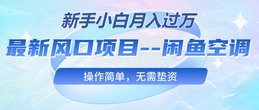 （10767期）最新风口项目—闲鱼空调，新手小白月入过万，操作简单，无需垫资-同心网创