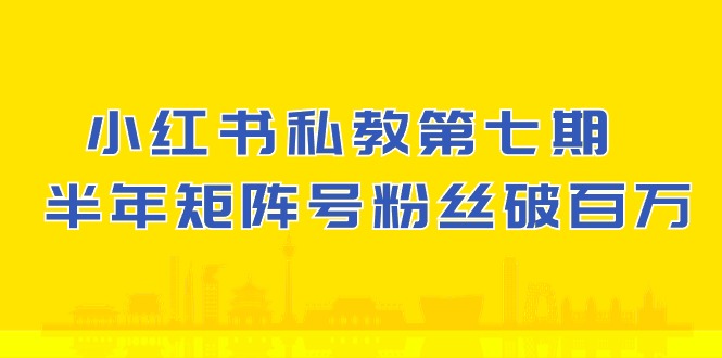 (10650期）小红书-私教第七期，小红书90天涨粉18w，1周涨粉破万 半年矩阵号粉丝破百万-同心网创