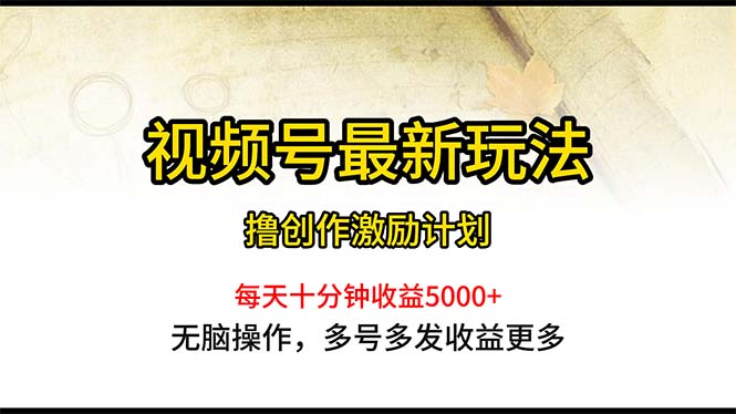 （10591期）视频号最新玩法，每日一小时月入5000+-404网创