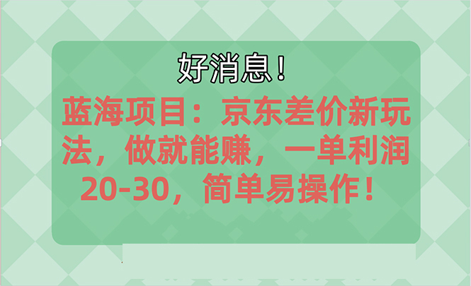 （10989期）越早知道越能赚到钱的蓝海项目：京东大平台操作，一单利润20-30，简单…-同心网创