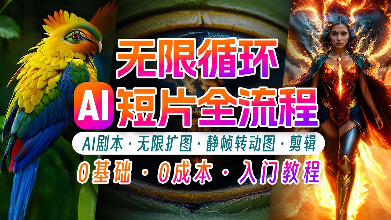 AI剪辑无限循环画面：新手轻松月入上万-同心网创