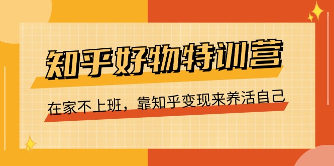 知乎好物特训营，在家不上班，靠知乎变现来养活自己（16节）-同心网创