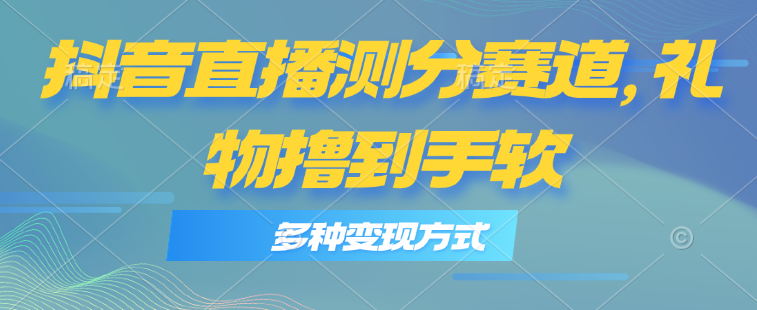 （11380期）抖音直播测分赛道，多种变现方式，轻松日入1000+-同心网创