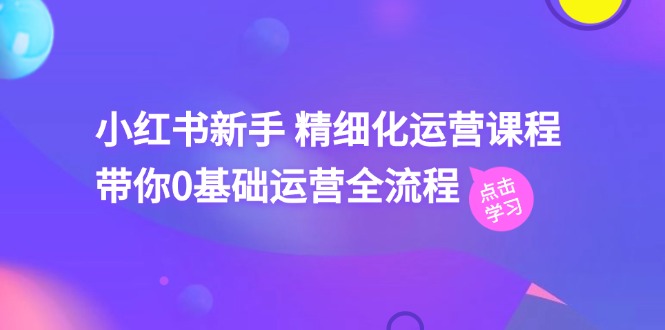 （11417期）小红书新手 精细化运营课程，带你0基础运营全流程（41节视频课）-404网创