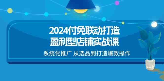 2024付免联动打造盈利型店铺实战课，系统化推广 从选品到打造爆款操作-同心网创