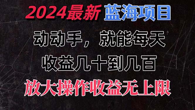 （11470期）有手就行的2024全新蓝海项目，每天1小时收益几十到几百，可放大操作收…-同心网创