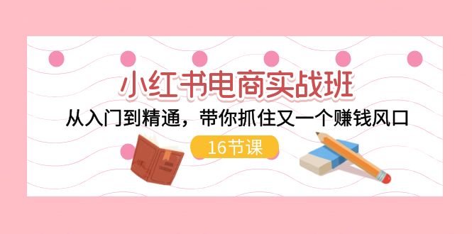 （11533期）小红书电商实战班，从入门到精通，带你抓住又一个赚钱风口（16节）-404网创