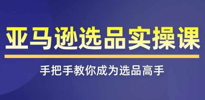 亚马逊选品实操课程，快速掌握亚马逊选品的技巧，覆盖亚马逊选品所有渠道-同心网创