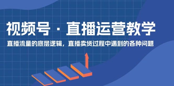 （11687期）视频号 直播运营教学：直播流量的底层逻辑，直播卖货过程中遇到的各种问题-404网创