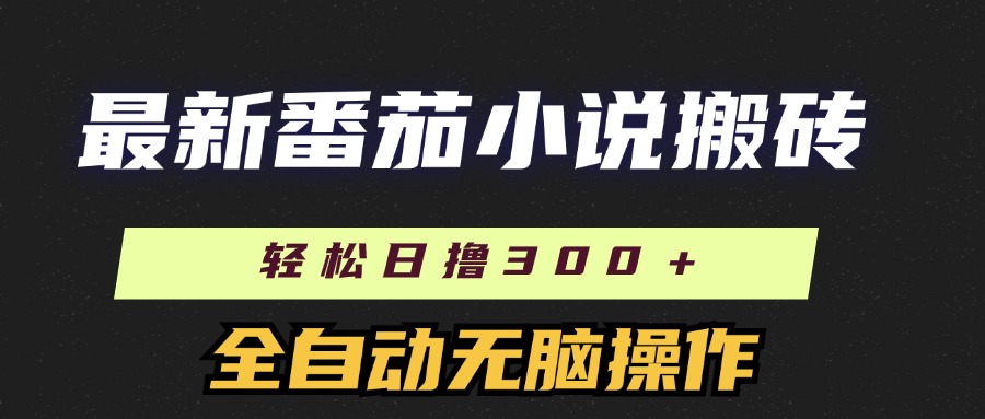 （11904期）最新番茄小说搬砖，日撸300＋！全自动操作，可矩阵放大-同心网创