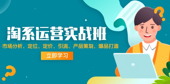 （12186期）淘系运营实战班：市场分析、定位、定价、引流、产品策划，爆品打造-同心网创