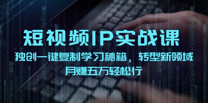 （12193期）短视频 IP实战课，独创一键复制学习秘籍，转战新领域，月赚五万轻松行-同心网创