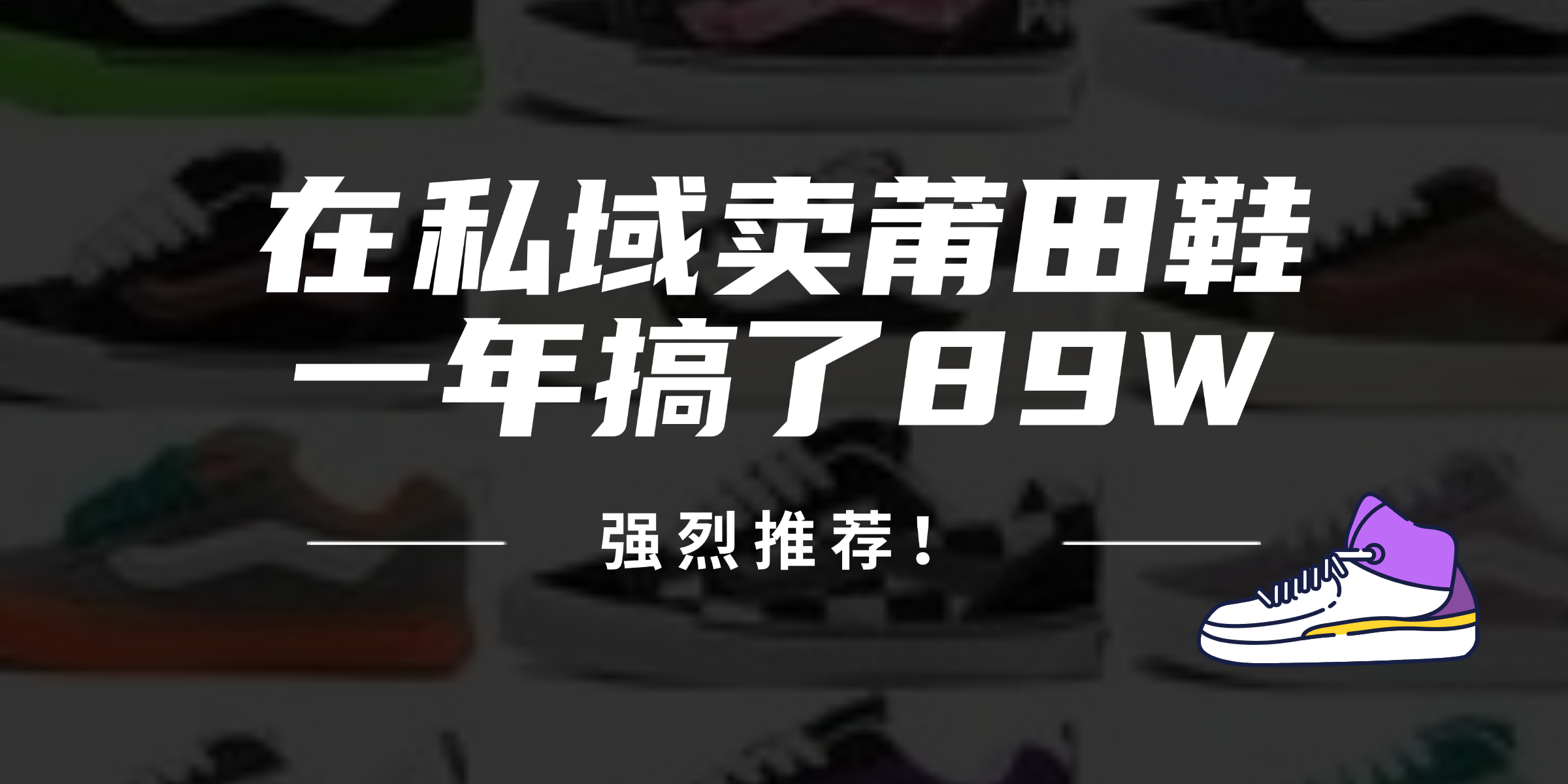 （12370期）24年在私域卖莆田鞋，一年搞了89W，强烈推荐！-404网创