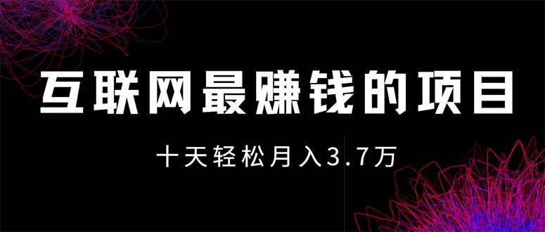 （12396期）互联网最赚钱的项目没有之一，轻松月入7万+，团队最新项目-同心网创