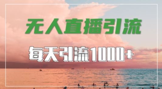 抖音快手视频号全平台通用，无人直播引流法，超暴力引流1000+高质量精准创业粉【揭秘】-同心网创