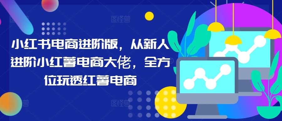 小红书电商进阶版，从新人进阶小红薯电商大佬，全方位玩透红薯电商-404网创