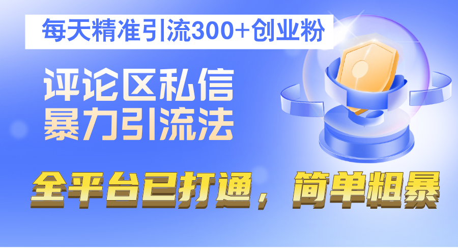 （12714期）评论区私信暴力引流法，每天精准引流300+创业粉，全平台已打通，简单粗暴-同心网创