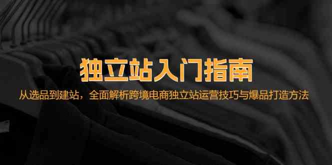 独立站入门指南：从选品到建站，全面解析跨境电商独立站运营技巧与爆品打造方法-同心网创