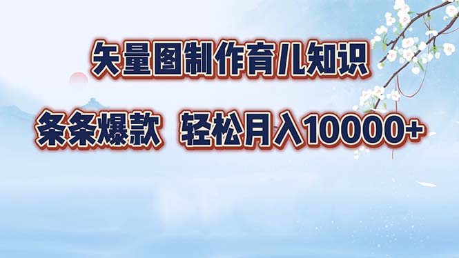 （12902期）矢量图制作育儿知识，条条爆款，月入10000+-同心网创