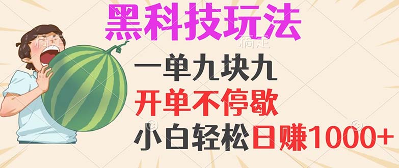 （13046期）黑科技玩法，一单利润9.9，一天轻松100单，日赚1000＋的项目，小白看完…-404网创