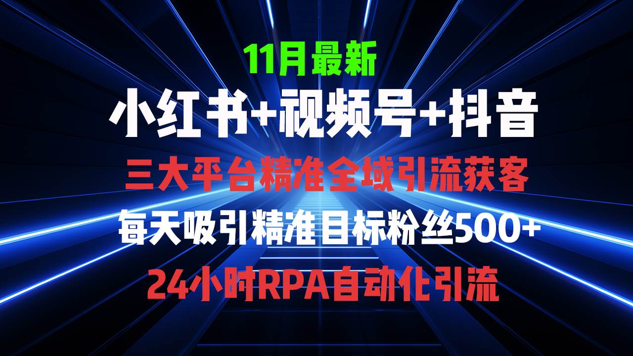 （13259期）全域多平台引流私域打法，小红书，视频号，抖音全自动获客，截流自…-同心网创