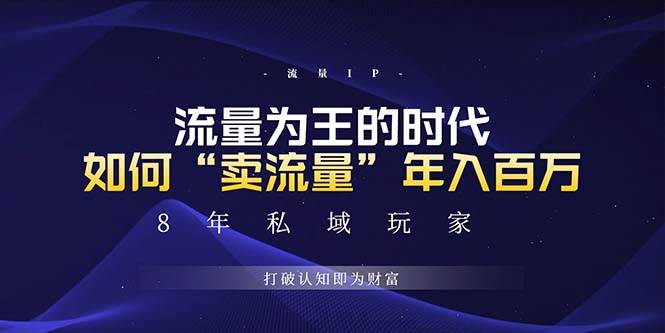 （13433期）未来如何通过“卖流量”年入百万，跨越一切周期绝对蓝海项目-同心网创