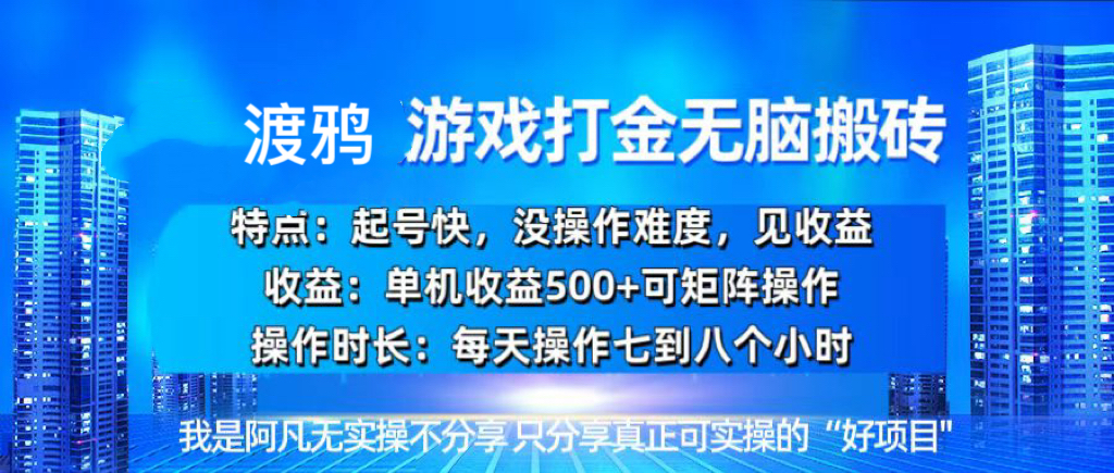 （13501期）韩国知名游戏打金无脑搬砖单机收益500+-同心网创