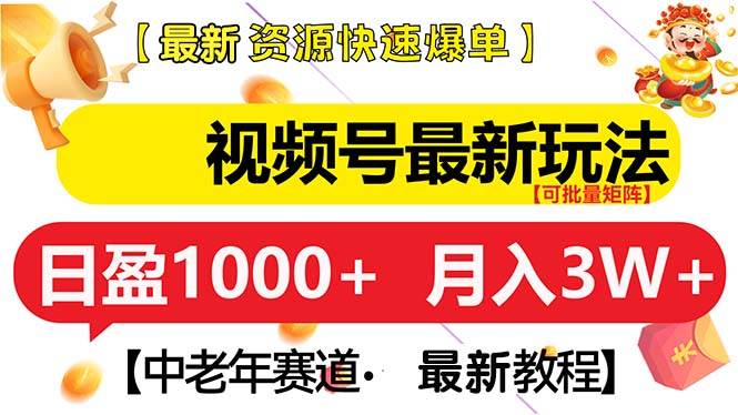 （13530期）视频号最新玩法 中老年赛道 月入3W+-同心网创