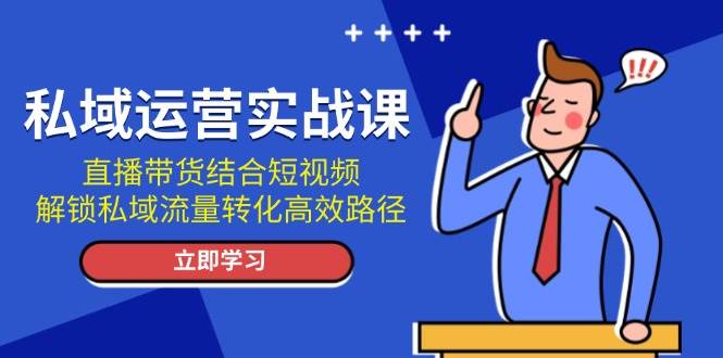 （13587期）私域运营实战课：直播带货结合短视频，解锁私域流量转化高效路径-404网创