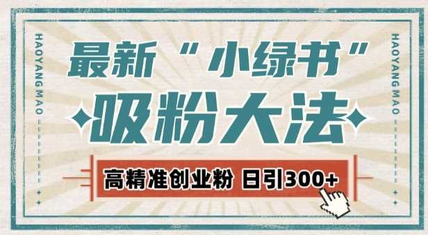 最新自动化“吸粉术”，小绿书激活私域流量，每日轻松吸引300+高质精准粉!-404网创