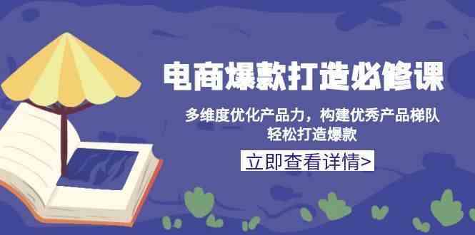 电商爆款打造必修课：多维度优化产品力，构建优秀产品梯队，轻松打造爆款-404网创